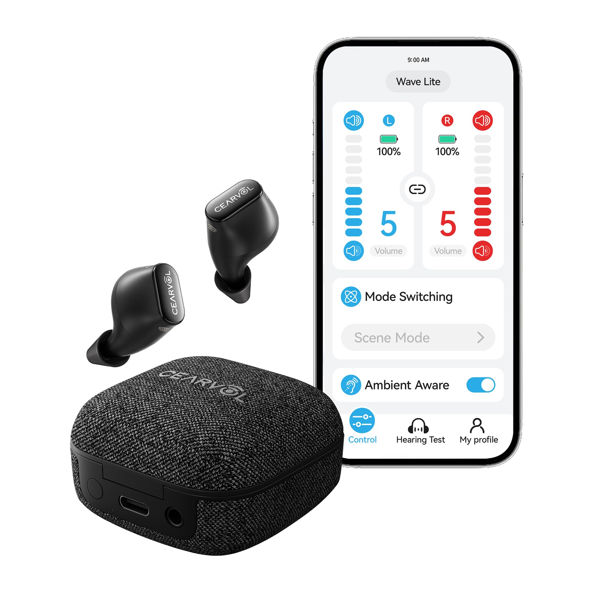 Amazon.com: Cearvol-Wave Lite OTC Hearing Aids with Bluetooth App